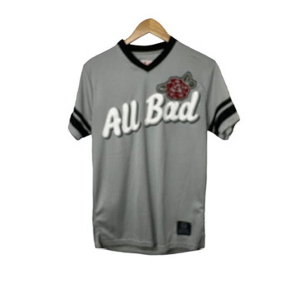 Cousins ALL BAD #13 Jersey Rose Gray Short Sleeve V-Neck Jersey Men's Small